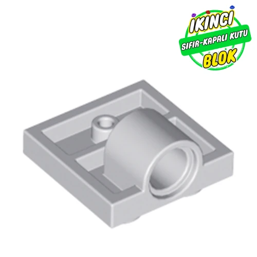 LEGO® Plate Special 2 x 2 with 1 Pin Hole [Complete Underside Rib] Açık Mavimsi Gri Sıfır