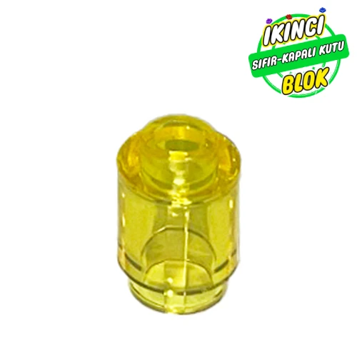 LEGO® 1 x 1 Kavisli Tuğla Şeffaf Sarı Sıfır