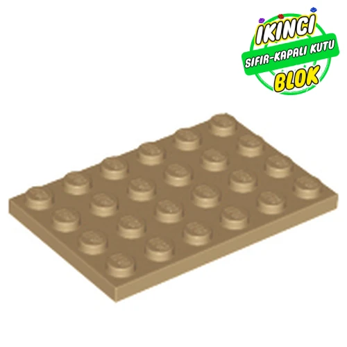 LEGO® Plate 4 x 6 Koyu Bej Sıfır