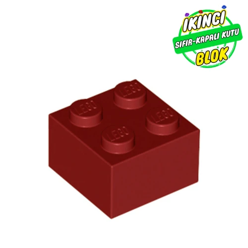 LEGO® 2 x 2 Tuğla Koyu Kırmızı Sıfır