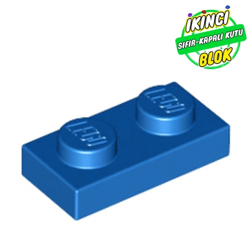 LEGO® Plate 1 x 2 Mavi Sıfır