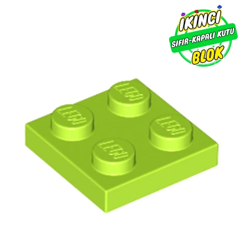 LEGO® 2 x 2 Plaka Limon Yeşili Sıfır