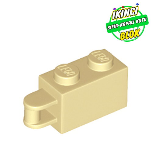 LEGO® 1 x 2 Çubuk Bağlantılı Modifiye Tuğla Bej Sıfır