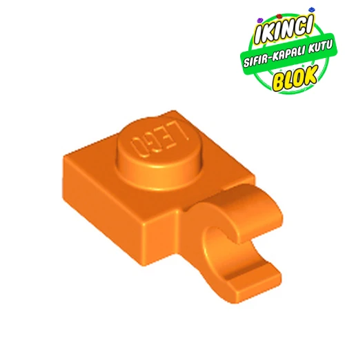 LEGO® Plate Special 1 x 1 with Clip Horizontal [Thick Open O Clip] Turuncu Sıfır