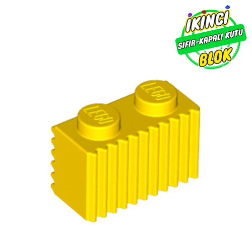 LEGO® 1 x 2 Izgara Desenli Tuğla Sarı Sıfır