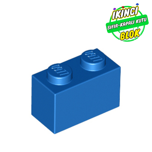 LEGO® 1 x 2 Tuğla Mavi Sıfır