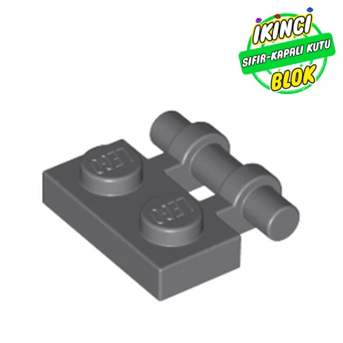 LEGO® Plate Special 1 x 2 Side Handle [Free Ends] Koyu Mavimsi Gri Sıfır