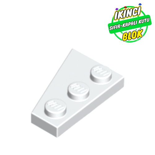 LEGO® 3 x 2 Üçgen Plaka Sağ Beyaz Sıfır