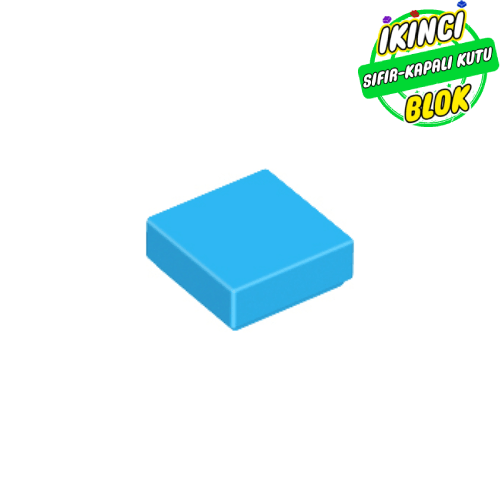LEGO® 1 x 1 Düz Plaka Koyu Azur Sıfır