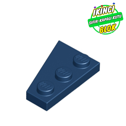 LEGO® 3 x 2 Üçgen Plaka Sağ Koyu Mavi Sıfır