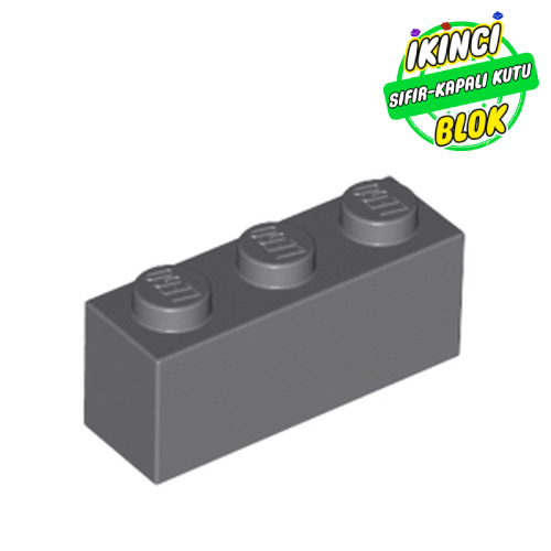 LEGO® 1 x 3 Tuğla Koyu Mavimsi Gri Sıfır
