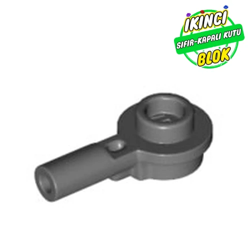 LEGO® Plate Round 1 x 1 with Hollow Stud and Horizontal Bar 1L Koyu Mavimsi Gri Sıfır