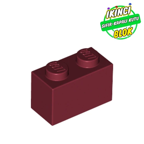 LEGO® Brick 1 x 2 Koyu Kırmızı Sıfır