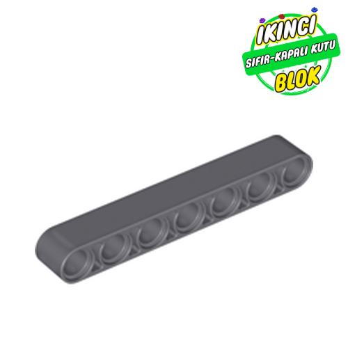 LEGO® 1 x 7 Liftarm Koyu Mavimsi Gri Sıfır