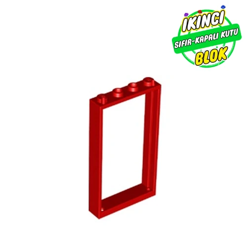 LEGO® Door Frame 1 x 4 x 6 Type 2 Kırmızı Sıfır