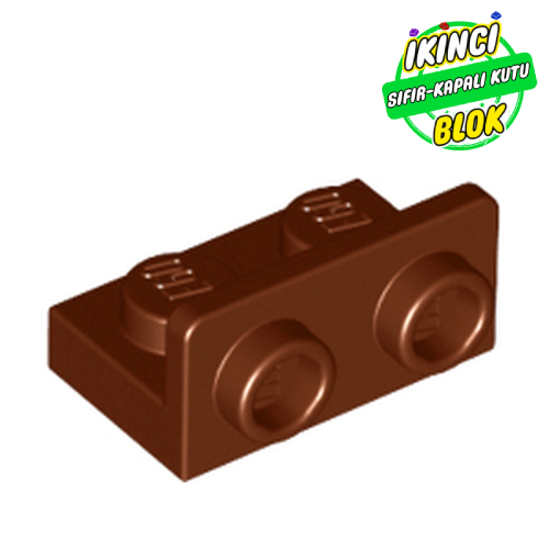 LEGO® 1 x 2 Braket Ters 1 x 2 Bağlantılı Kızıl Kahverengi Sıfır