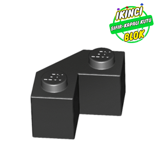 LEGO® 2 x 2 Modifiye Köşe Kesikli Tuğla Siyah Sıfır