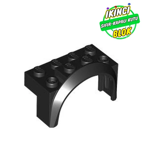 LEGO® Wheel Arch, Mudguard 4 x 2 x 2 1/2 Siyah Sıfır