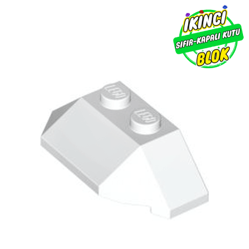 LEGO® 2 x 4 Üçlü Eğimli Parça Beyaz Sıfır