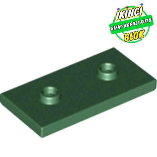 LEGO® Plate Special 2 x 4 with Groove and Two Center Studs (Jumper) Koyu Yeşil Sıfır