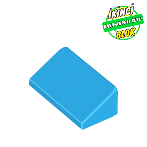LEGO® 1 x 2 x 2/3 30 Derece Eğimli Parça Koyu Azur Sıfır