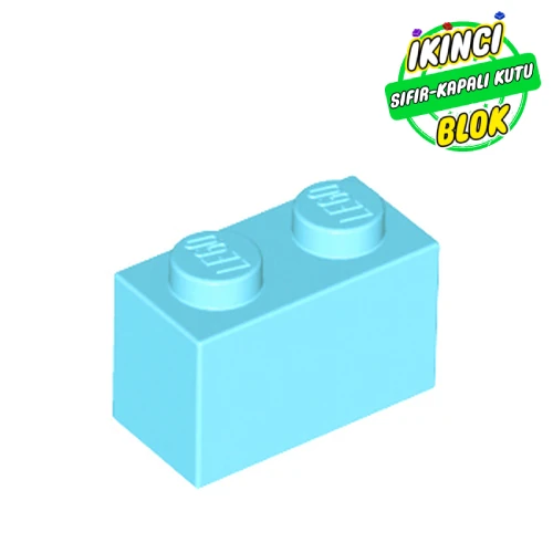 LEGO® Brick 1 x 2 Orta Azur Sıfır