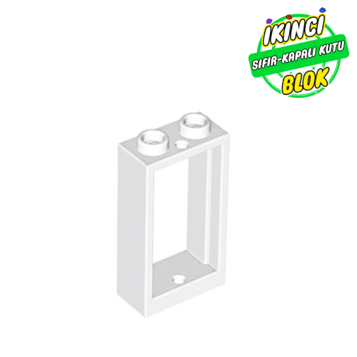LEGO® 1 x 2 x 3 Önü Düz Çerçeve Beyaz Sıfır