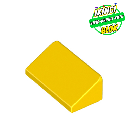 LEGO® 1 x 2 x 2/3 30 Derece Eğimli Parça Sarı Sıfır