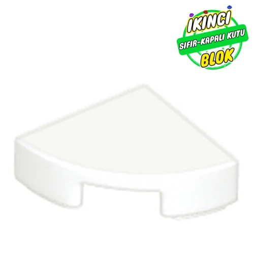 LEGO® Tile Round 1 x 1 Quarter Beyaz Sıfır