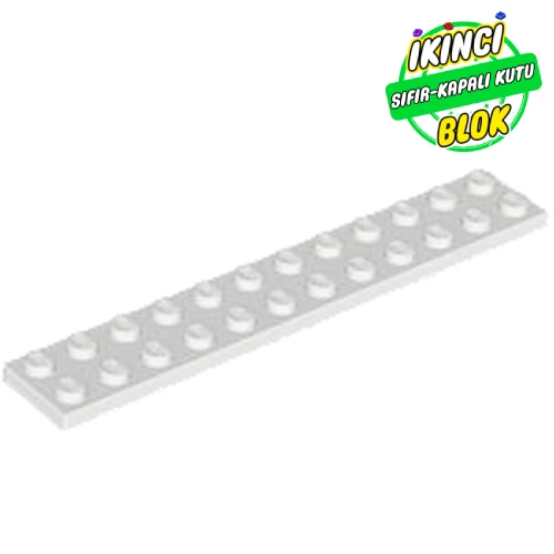 LEGO® Plate 2 x 12 Beyaz Sıfır