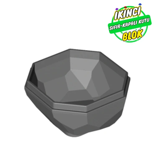 LEGO® Rock Boulder, Bottom Koyu Mavimsi Gri Sıfır