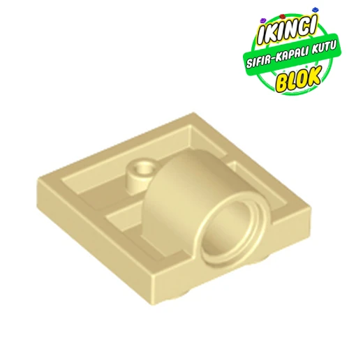 LEGO® Plate Special 2 x 2 with 1 Pin Hole [Complete Underside Rib] Bej Sıfır