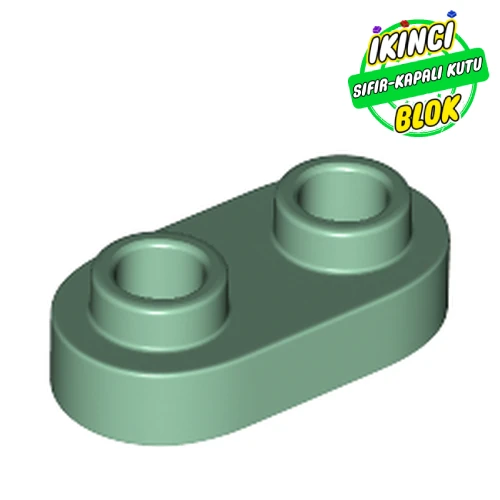 LEGO® Plate Special 1 x 2 Rounded with 2 Open Studs Kum Yeşili Sıfır