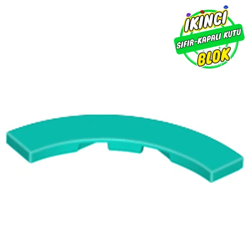 LEGO® Tile 4 x 4 Curved, Macaroni Koyu Turkuaz Sıfır