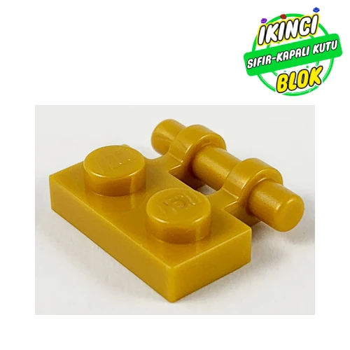 LEGO® Plate Special 1 x 2 Side Handle [Free Ends] İnci Altın Sıfır