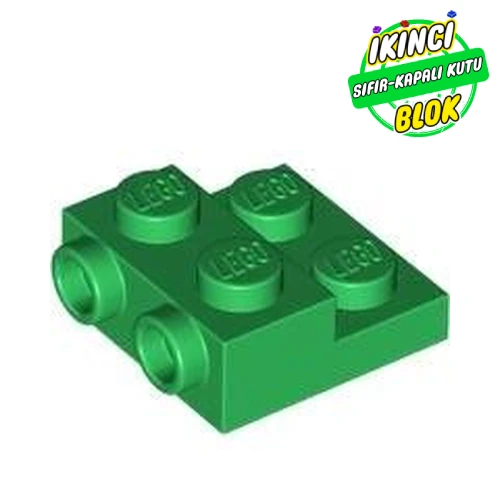 LEGO® Plate Special 2 x 2 x 2/3 with Two Studs On Side and Two Raised - Updated Version Yeşil Sıfır