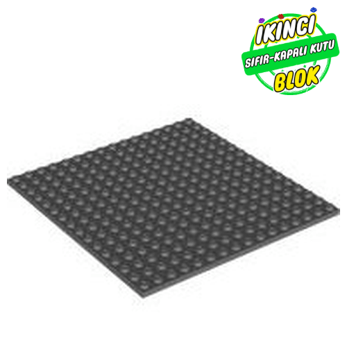 LEGO® 16 x 16 Plaka Koyu Mavimsi Gri Sıfır