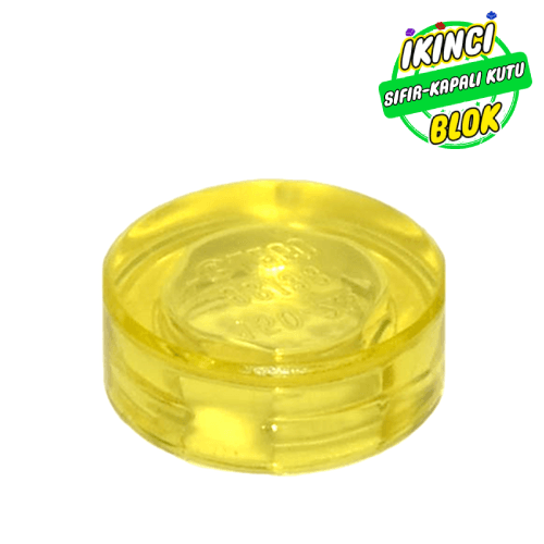 LEGO® 1 x 1 Daire Düz Plaka Şeffaf Sarı Sıfır