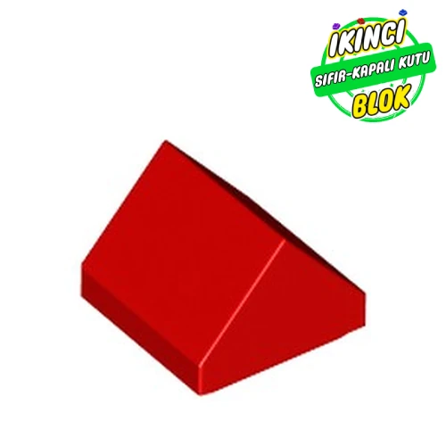 LEGO® 1 x 1 x 2/3 Eğimli Tuğla Kırmızı Sıfır