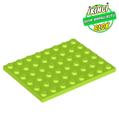 LEGO® Plate 6 x 8 Limon Yeşili Sıfır