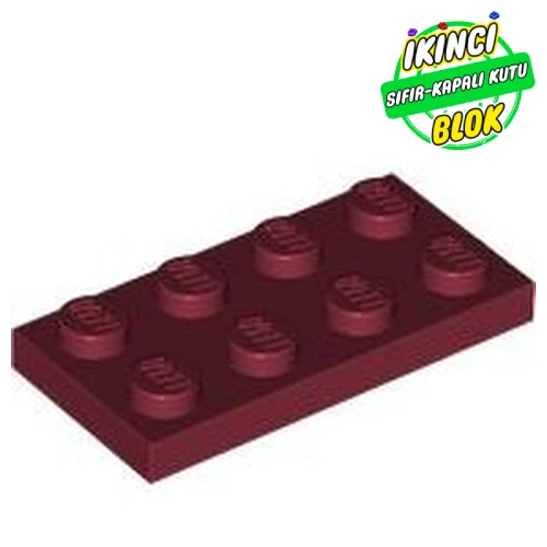LEGO® Plate 2 x 4 Koyu Kırmızı Sıfır