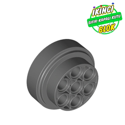 LEGO® Wheel 31 x 15 Technic, 7 Pin Holes Koyu Mavimsi Gri Sıfır