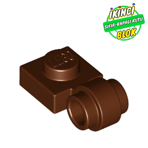 LEGO® Plate Special 1 x 1 with Clip Light, Bar Hole [Thick Ring] Kırmızımsı Kahverengi Sıfır