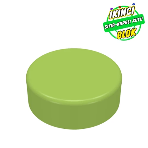 LEGO® 1 x 1 Daire Düz Plaka Limon Yeşili Sıfır