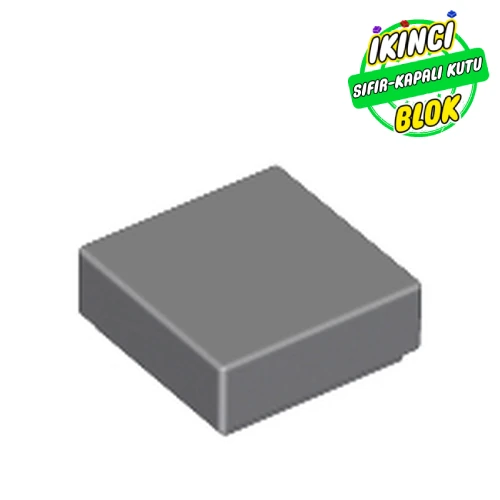 LEGO® Tile 1 x 1 with Groove Koyu Mavimsi Gri Sıfır