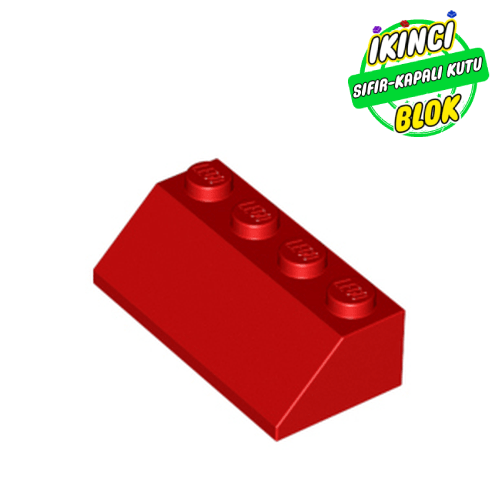 LEGO® 2 x 4 45 Derece Eğimli Parça Kırmızı Sıfır