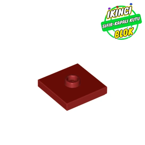 LEGO® Plate Special 2 x 2 with Groove and Center Stud (Jumper) Koyu Kırmızı Sıfır