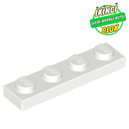LEGO® Plate 1 x 4 Beyaz Sıfır