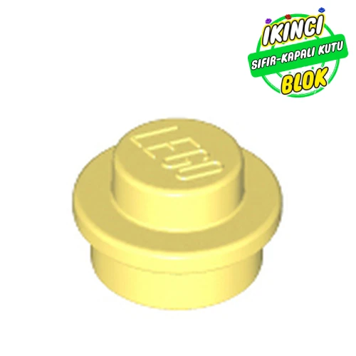 LEGO® Plate Round 1 x 1 with Solid Stud Parlak Açık Sarı Sıfır