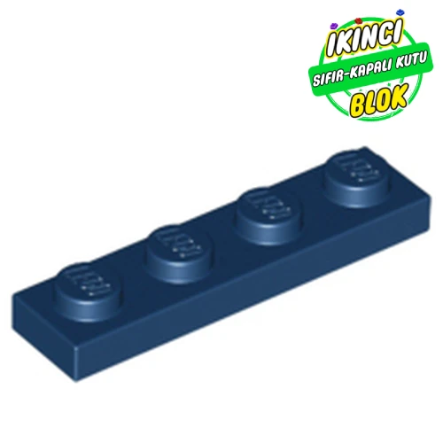 LEGO® Plate 1 x 4 Koyu Mavi Sıfır